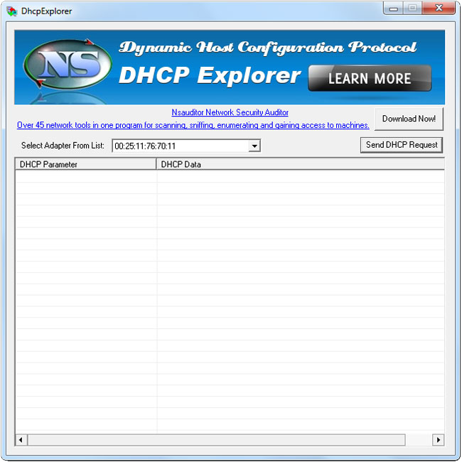 Screenshot for DhcpExplorer 1.4.7
