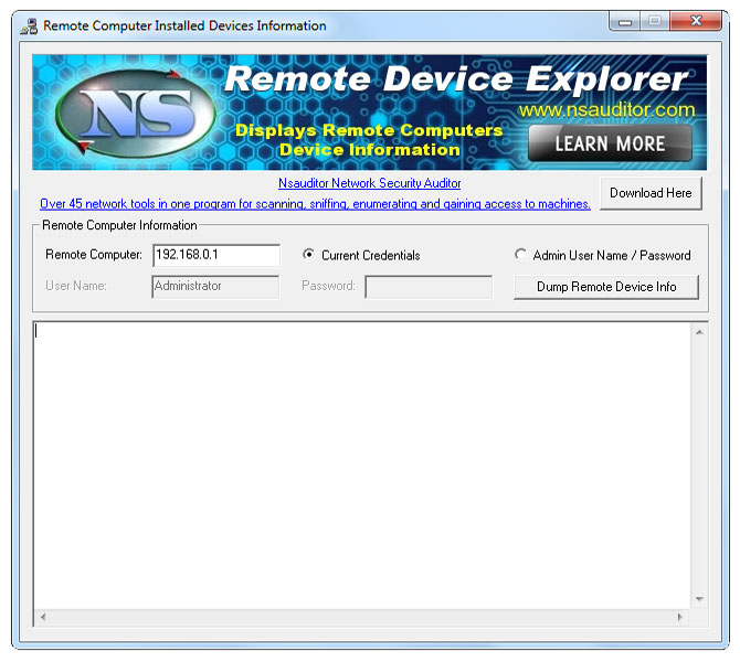 RemoteDeviceExplorer screenshot