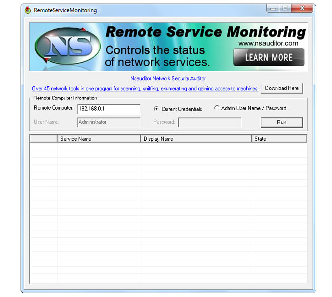 Screenshot for RemoteServiceMonitoring 1.1